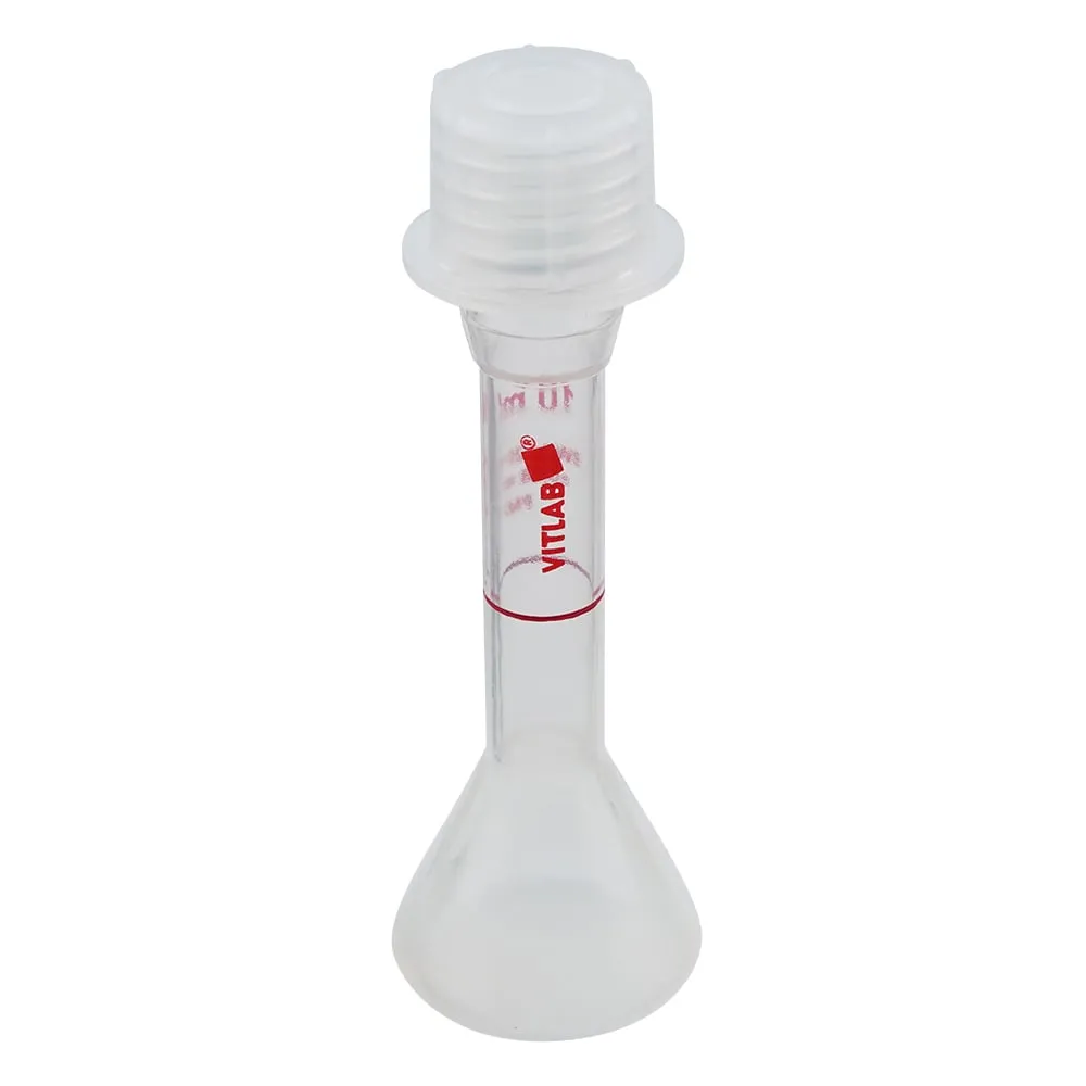 5-5362-07-57　EM Euro PMP Volumetric Flask (with Cap) Transparent 10mL with Chinese Calibration Certificate　677895