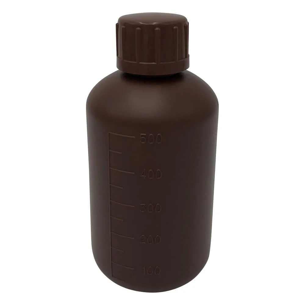 10-3103-55　窄口圆形遮光瓶500mL (Brown) 无套装　-