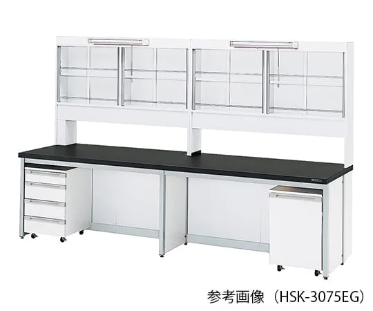 3-4413-11　实验室侧工作台 (框架类型) 1800 x 750 x 800/1870 mm,带LED照明　HSK-1875EG