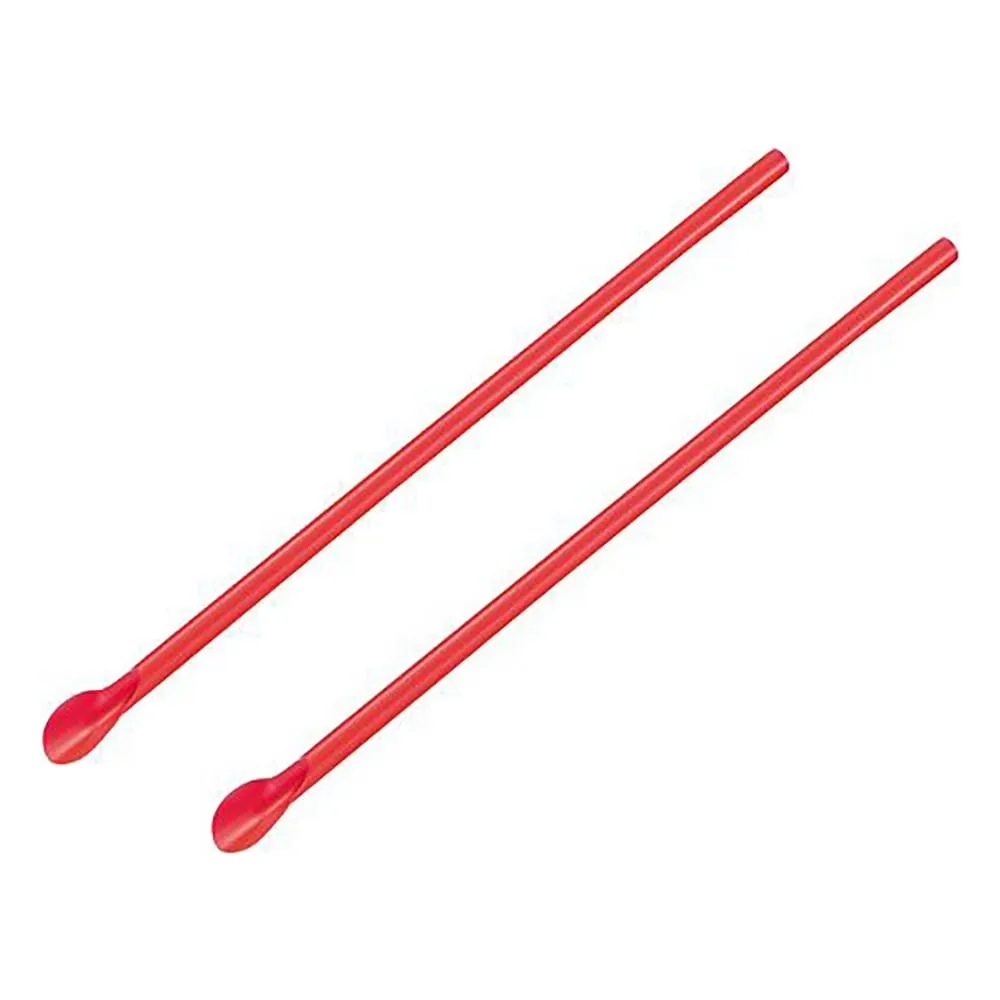 3-653-01　勺子吸管 (一次性) 红色500个　-