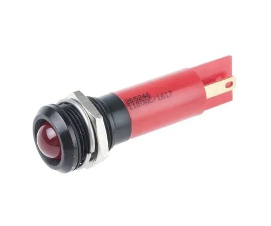 63-4585-51　RS PRO红色指示器，130 V交流电，12 mm安装孔尺寸，标签终止，IP67　205-246