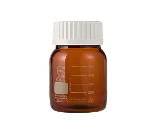 61-4411-94　螺帽瓶口宽深琥珀，白帽500mL　017250-3500A