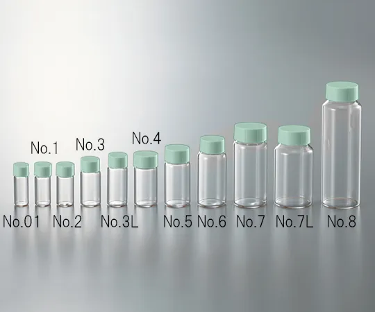 3-4945-01　CC螺纹管透明绿盖3.5mL　No.01
