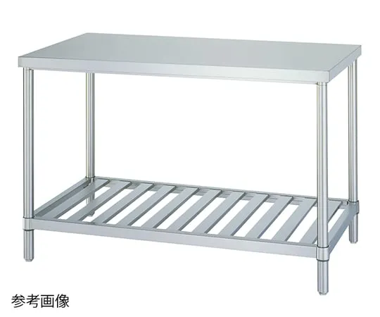 1-6561-21　不锈钢工作台 (鸭板型) 450 x 600 x 800 mm　WS-6045