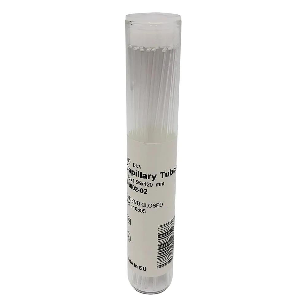 3-6002-02　［已停用］熔点测定用毛细管一端密封120 mm 100个　-