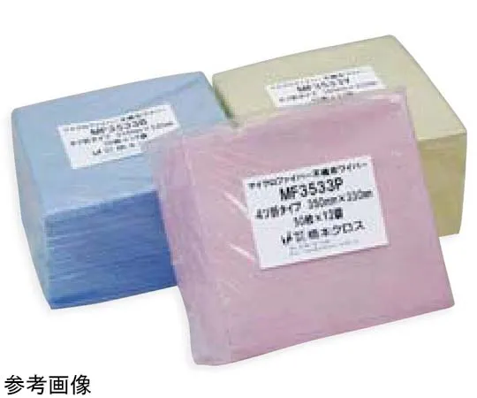 68-1973-98　Microfiber Nonwoven Fabric Wiper 4 Folded Pink 350 x 330 mm 50 Sheets x 12 Bags　MF3533P