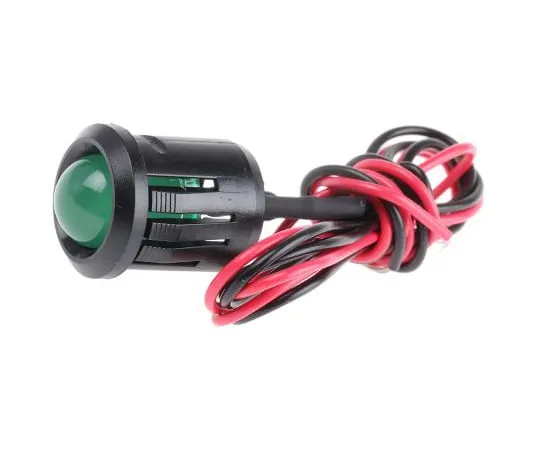 63-4585-29　RS PRO绿色指示器，12 V直流，14 mm安装孔尺寸，导线终止　204-546