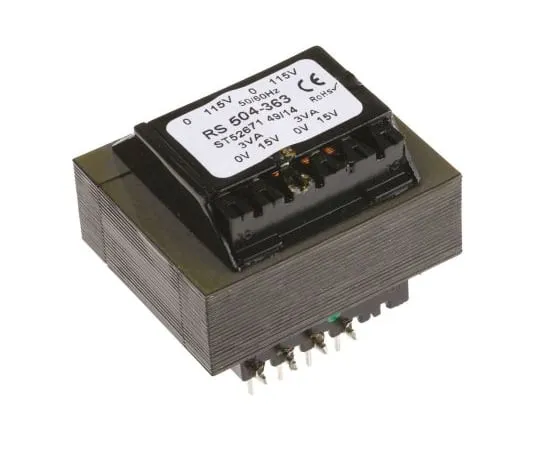 63-4636-56　15V交流2输出通过孔PCB变压器，6VA　504-363