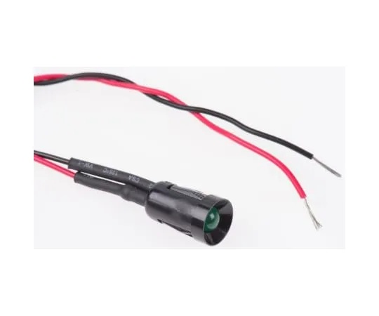 63-4585-16　RS PRO绿色指示器，12 V直流，8毫米安装孔尺寸，导线终止　204-079