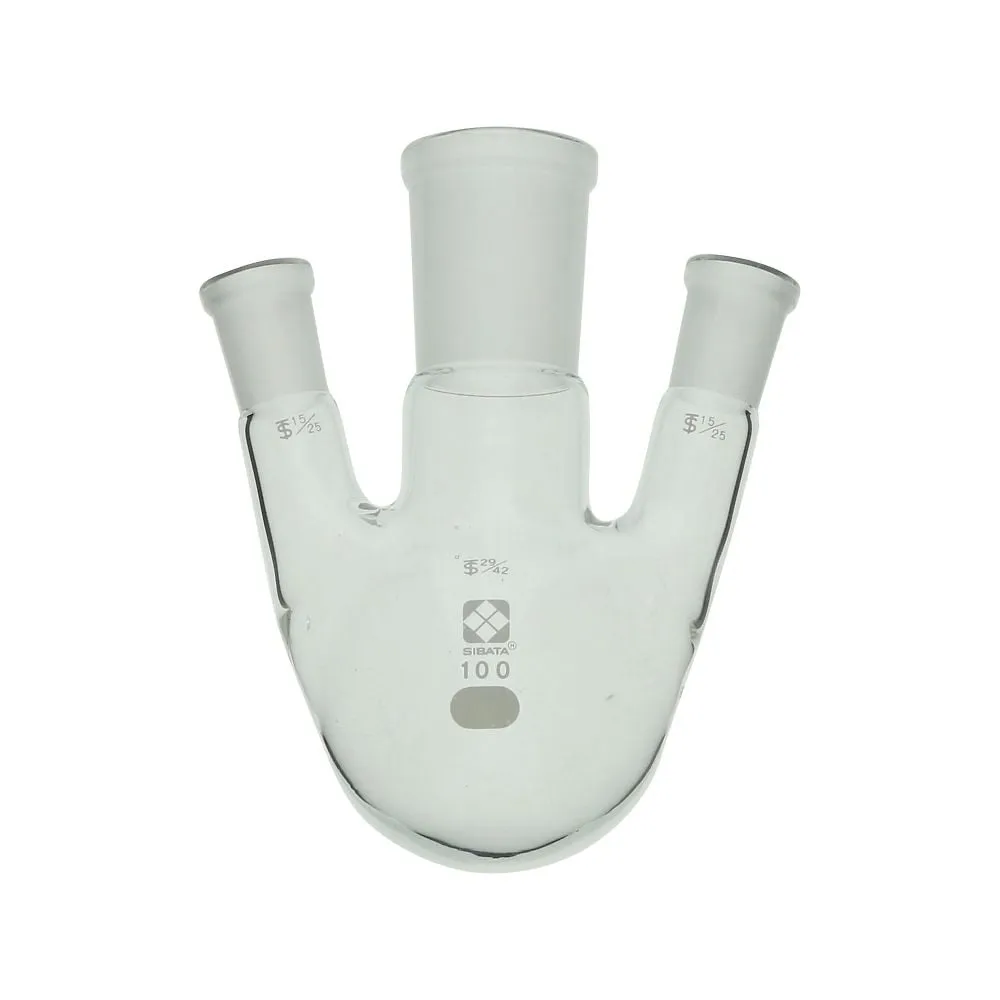 61-4424-38　普通滑动3颈圆底烧瓶100mL　005360-15100