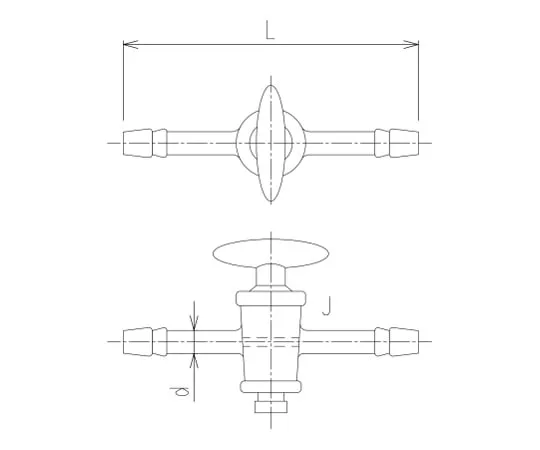 62-2090-21　［已停用］带橡胶塞子的2WAY攻牙玻璃塞　2152-126