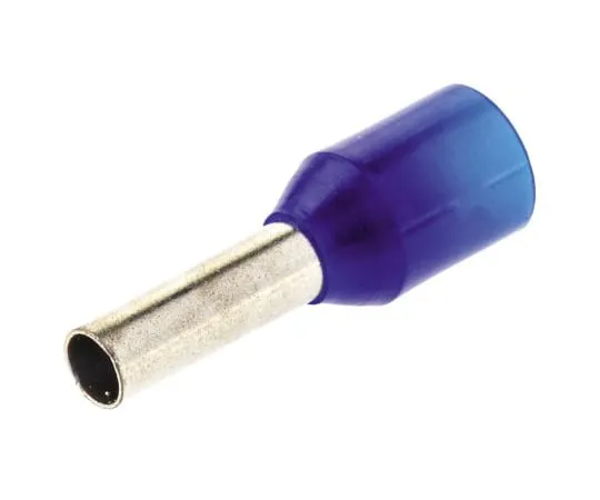 63-4627-95　RS PRO绝缘压紧靴带铁圈，8mm针长，2.6mm针径，2.5mm2线材尺寸，蓝色　458-780