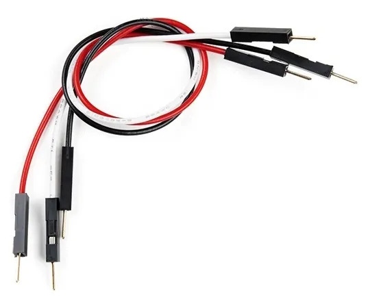 67-0426-17　Jumper Wires Premium 6in. M/M - 3 Pack (Red, Black, and White)　PRT-17993
