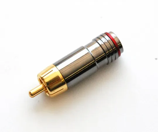 63-3109-19　RCA Plug red 8phi wire　RP-1141ZAG-B-RED