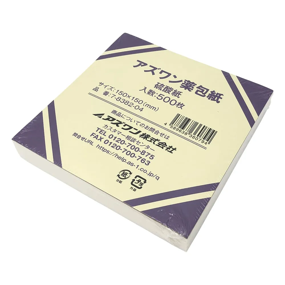 7-8382-04　单重量纸 (收缩包装) 硫酸专用大型纸500张　-