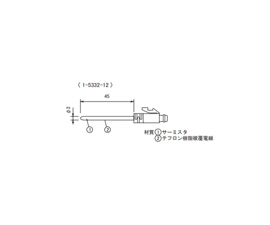 1-5332-12　温度传感器荧光涂层短传感器φ2.2毫米　TR-5101