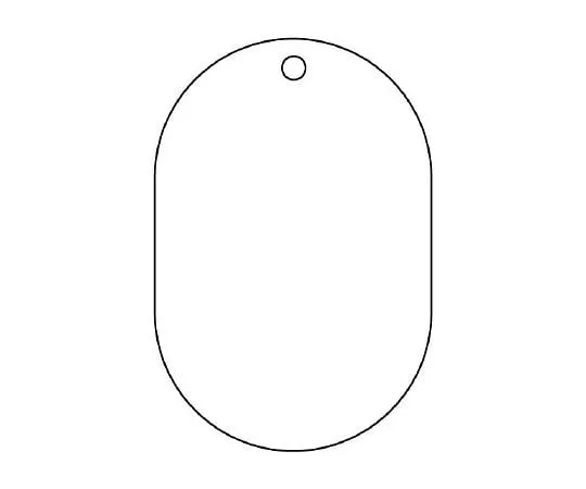 62-6131-72　Valve Name Display Plate (Oval Type) White Plain　459-26