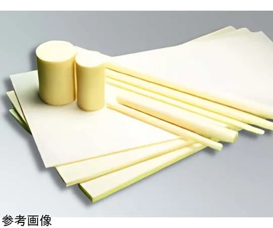 67-6277-49　［Discontinued］Nylon Round Bar (MC500AS R11 Cream) φ40 x 500 mm　PAR11D00400-0500