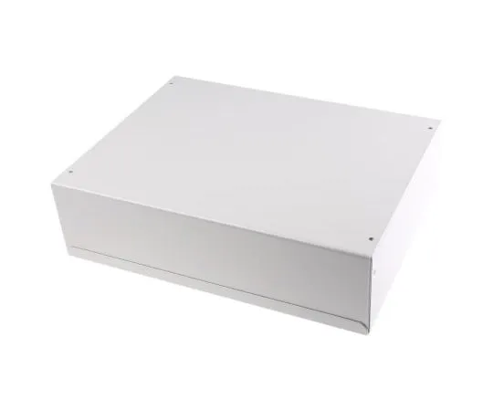 63-4592-24　RS PRO灰色冷轧钢仪器盒，350 x 270 x 95 mm　231-992