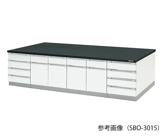3-7797-01　实验室中央工作台 (木型) 1800×1200×800 mm　SBO-1812