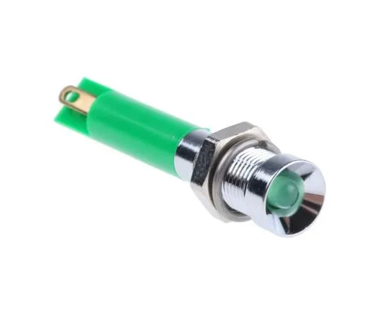 63-4587-29　RS PRO绿色指示器，12 V直流，6毫米安装孔尺寸，焊点终止　211-415