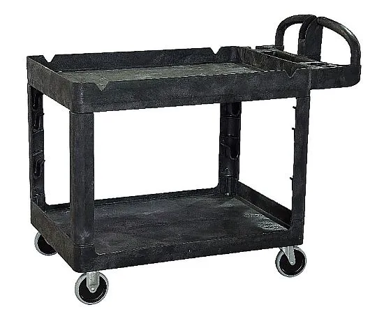 62-6590-55　Trust Shelf Utility Cart 2-Level Black　4041