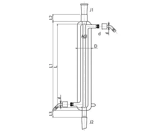 62-2105-95　三管立大冷却水连接器　3401-200W-1L