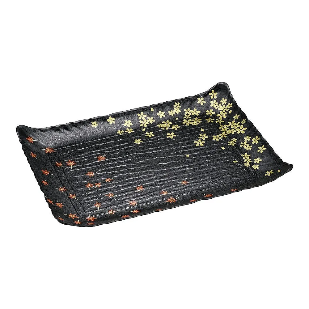 62-6653-30　Plastic Container Chikugo Spring Autumn Black Extra Large (10 Sheets)