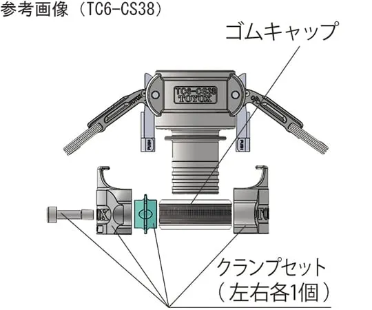 65-0842-68　［已停用］适用软管接头TC6-CSN/TC6-ESN/TC6-FN更换胶帽东洋38 mm　TC6-F38-GN