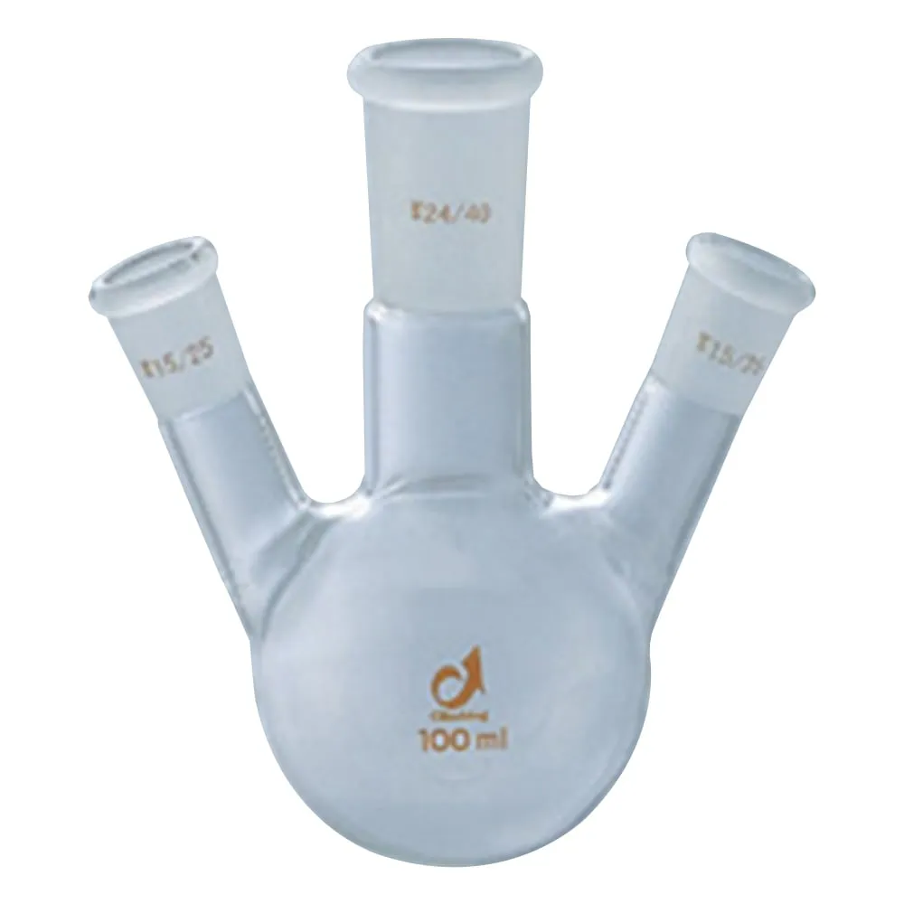 1-4361-01　普通滑动3颈瓶100mL　CL0080-01-10