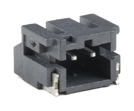 67-0425-09　JST Right-Angle Connector - SMD 2-Pin (Black)　PRT-11641