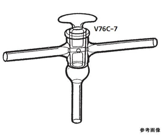 64-1065-93　T型真空三向旋塞　V76C-7-1