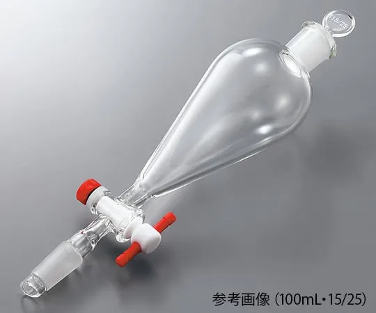 4-436-11　分离式漏斗 (下滑动接合型) 50 mL 15/25　50-1525-1525
