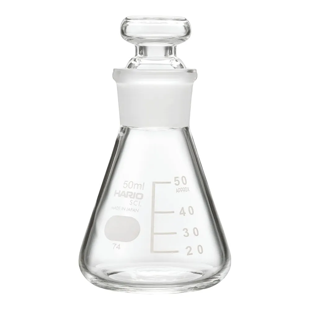 4-4573-01　Stoppered Erlenmeyer Flask 50 mL (TS 22)　TSF-50-SCI