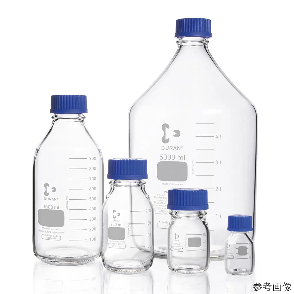 2-077-13　螺帽圆形白色 (Duran (R) ) ，附蓝盖15000mL　017200-15000