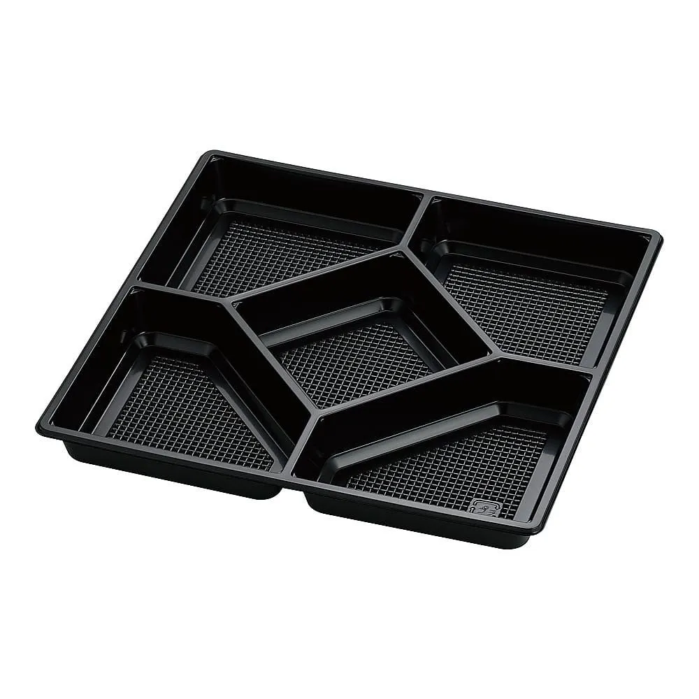 62-6652-69　Plastic Container for Asuka, Inside Partition, Black, For 9 Dimensions (20 pcs)