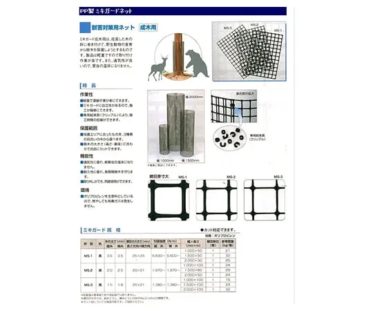 63-1275-10　Trical Net Miki-Guard PP Black (Pitch 25 mm x 25 mm) 1000 x 1000　MS-1