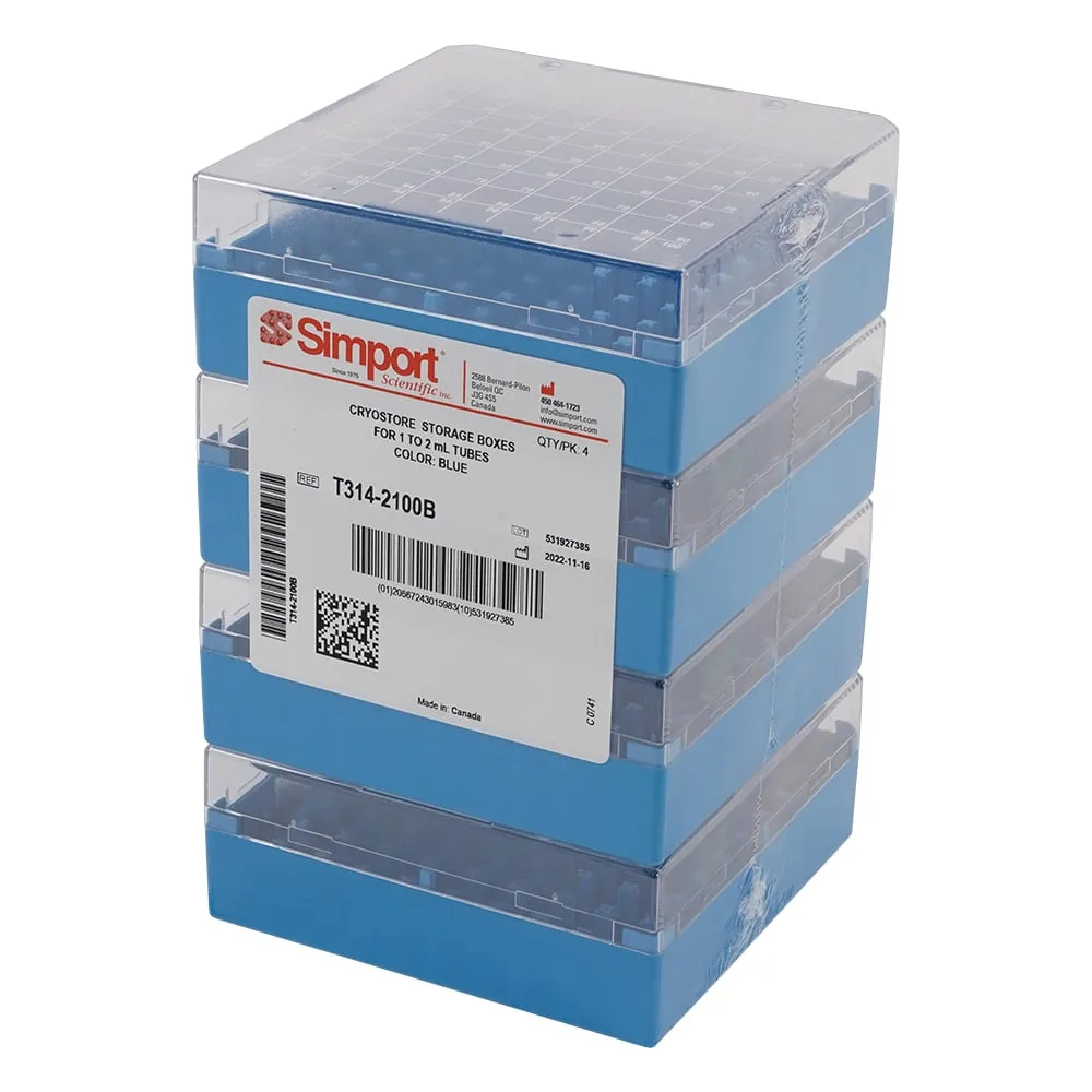 3-8640-01　Cryostorage Box CryostoreTM Blue 4件　T314-2100B