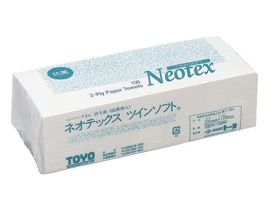 4-1246-01　Antibacterial Paper Towel Neotex Twin Soft 1 Box (150 Sets x 48 Bundles)