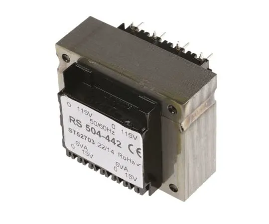 63-4636-63　15V交流2输出通过孔型PCB变压器，12VA　504-442