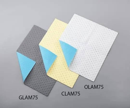 3-6607-03　层压液体吸收垫(水，油，溶剂，酸，碱性)　CLAM75