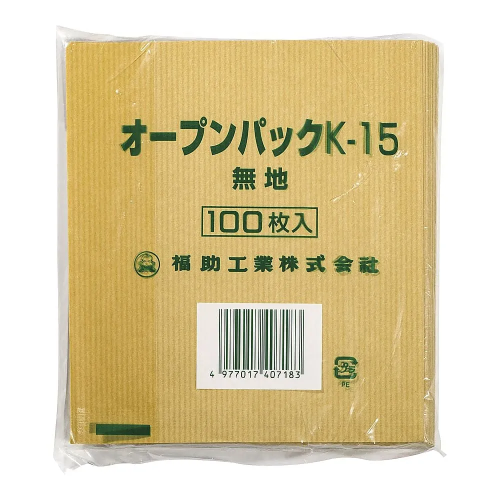 62-6540-79　Open Pack Plain (100 Pieces) K-15　0562157