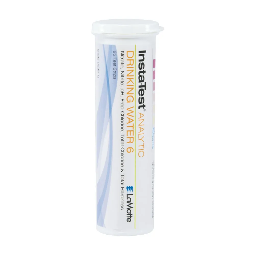 4-4755-01　Multi-measurement test paper Insta-TESTR free chlorine, total chlorine, hardness, pH, nitrous nitrogen, nitrous nitrogen　2933-G