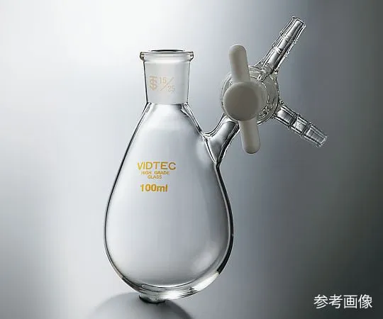 3-9593-01　Eggplant-ShapedSchrenk (E型特氟隆 (R) ) 滑动式24/40 50mL　7011/01/03