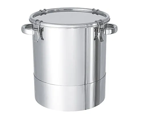 61-0749-58　端板式不锈钢密封容器夹持式DT-CTH-30,硅胶包装20L　DT-CTH-30
