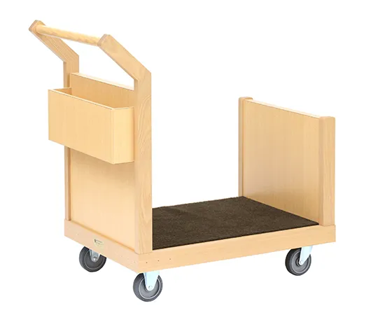 62-1633-56　Wood Baggage Cart Ivory　SH-59J