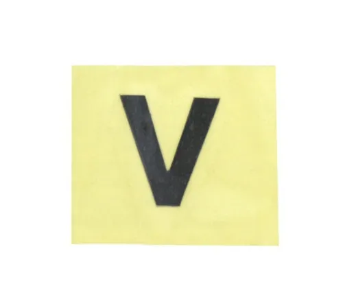 61-7398-13　字符印章黑色V 15毫米　CL15B-V