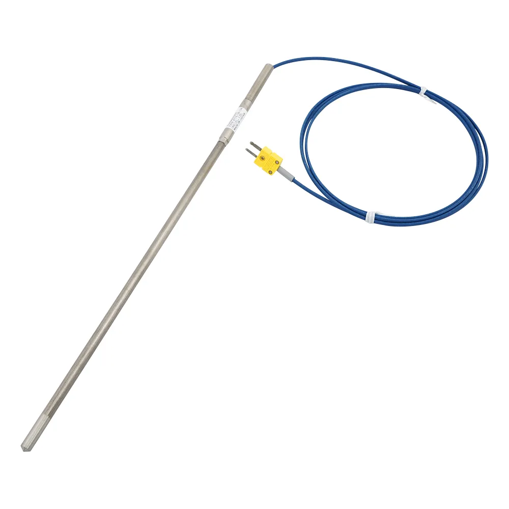 1-3944-01-56　K-Sheath Thermocouple (High Temperature/Inconel R Type) 0 ~ 1050℃, φ8.0mm 300mm with English Calibration Certificate