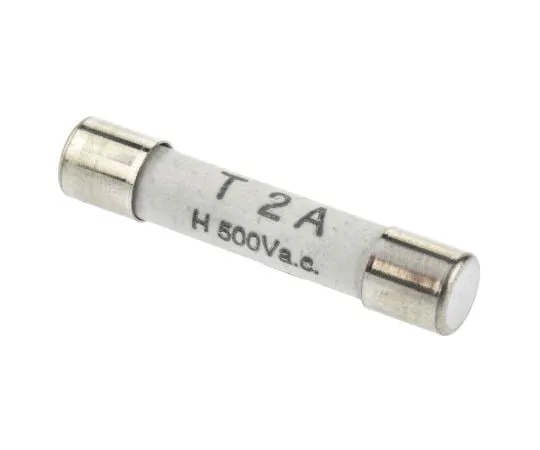 63-4618-40　RS PRO, 2 A陶瓷墨盒保险丝，6.3 x 32 mm,速度T　414-033