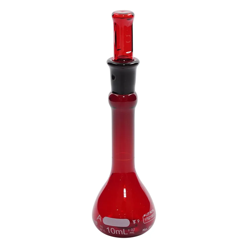 2-9475-04-56　Volumetric Flask CLassA Brown 10mL with English Calibration Certificate　55640-10
